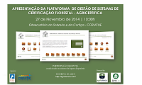 Sesso de Apresentao - AGRICERTIFICA - Plataforma de Gesto de Sistemas de Certificao Florestal